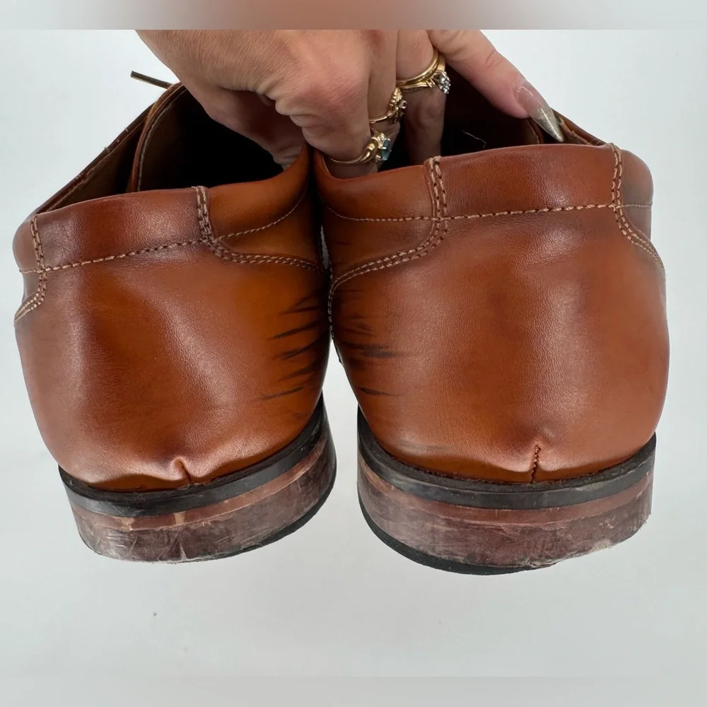 Vostey Men's Leather Oxford Derby Shoes